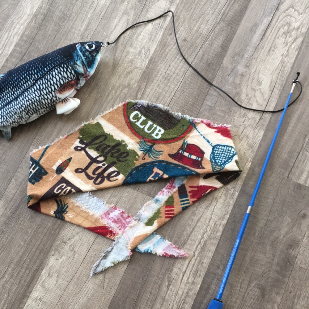 NEW Gone Fishing Dog Bandana/Scarf